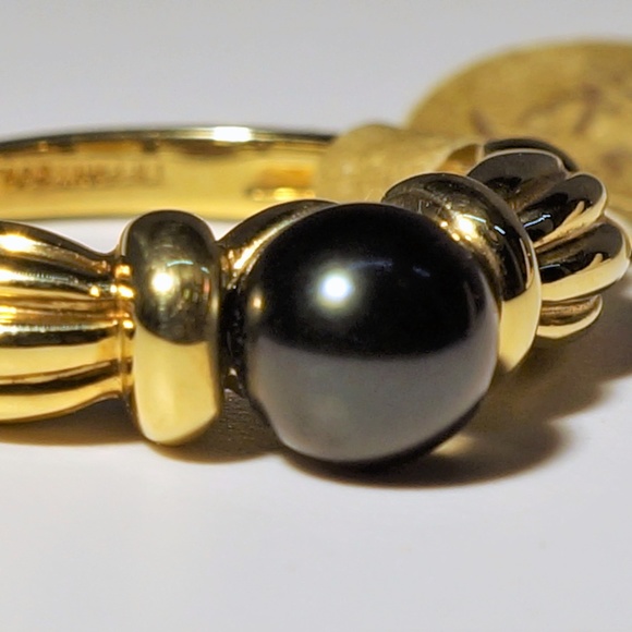 18KY Gold Tiffany Pearl Ring - Picture 4 of 7